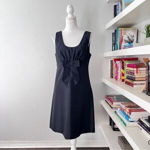 Caroll Vintage Navy Silk evening dress with bow French size 42